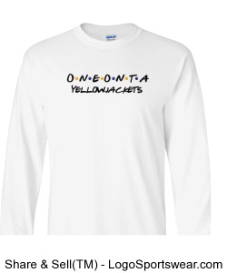 Oneonta Yellowjackets Long Sleeve T-Shirt- White Design Zoom