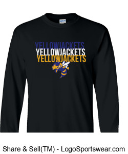 Yellowjackets Black Long Sleeve T-Shirt Design Zoom