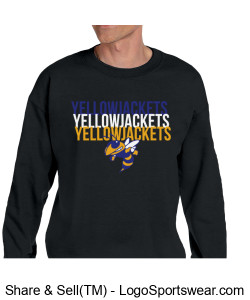 Yellowjackets Black Crew Sweatshirt Design Zoom