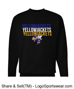 Yellowjackets Black Crewneck Sweatshirt Design Zoom