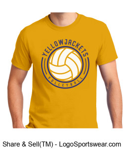Yellowjackets Volleyball Design Zoom