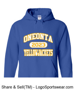 Oneonta 2023 Yellowjackets- Royal Blue Sweatshirt Design Zoom