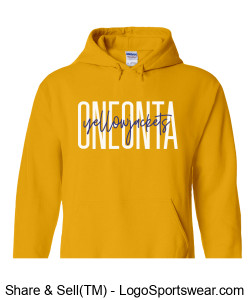 Oneonta Yellowjackets Gold Hoodie Design Zoom